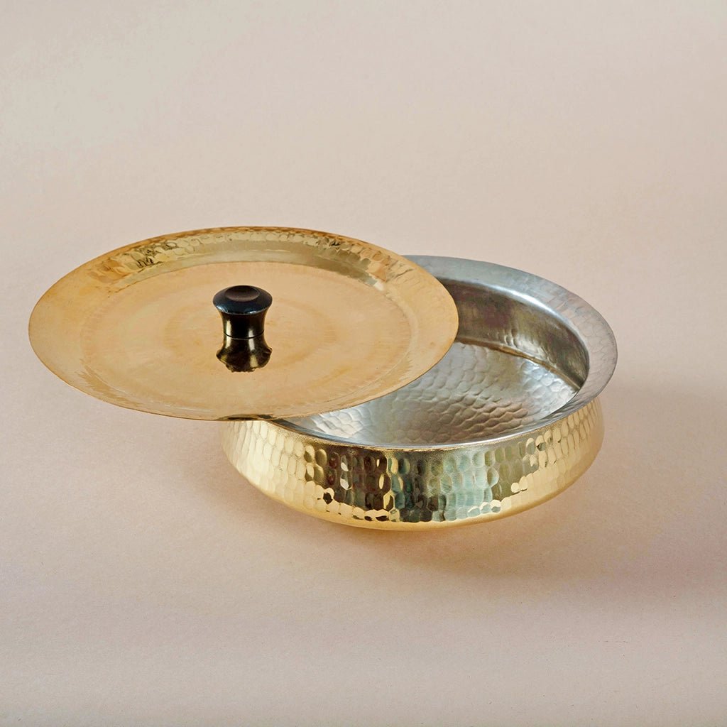 Brass Lagaan - Tin coated with Lid - Kalasians